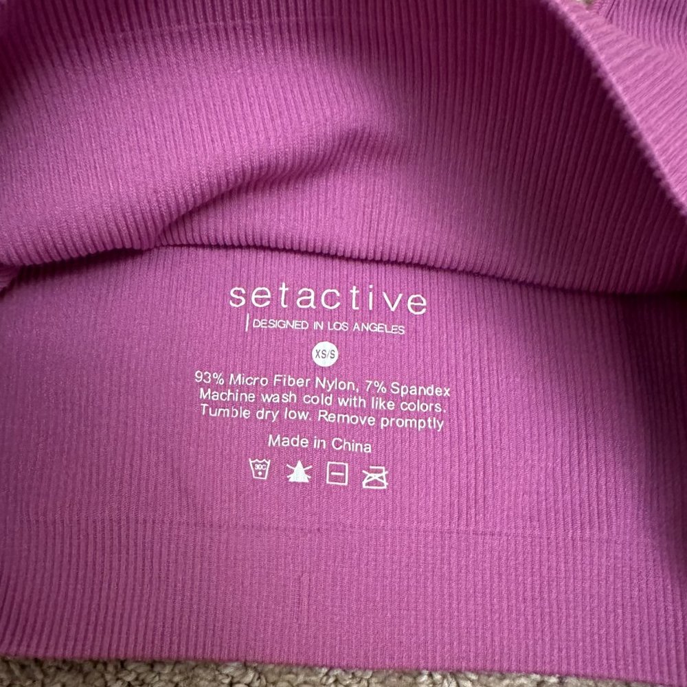 SET Active Sculptflex Ribbed V Racerback Sports Bra - Picture 3 of 3